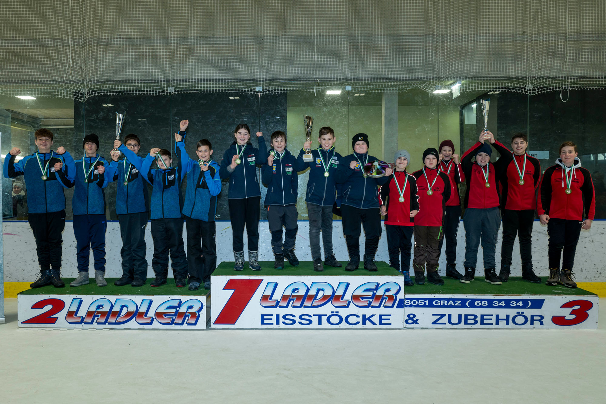 Die Jungen Eisstocksportler des ESV Jupp Krottendorf sind Landesmeister