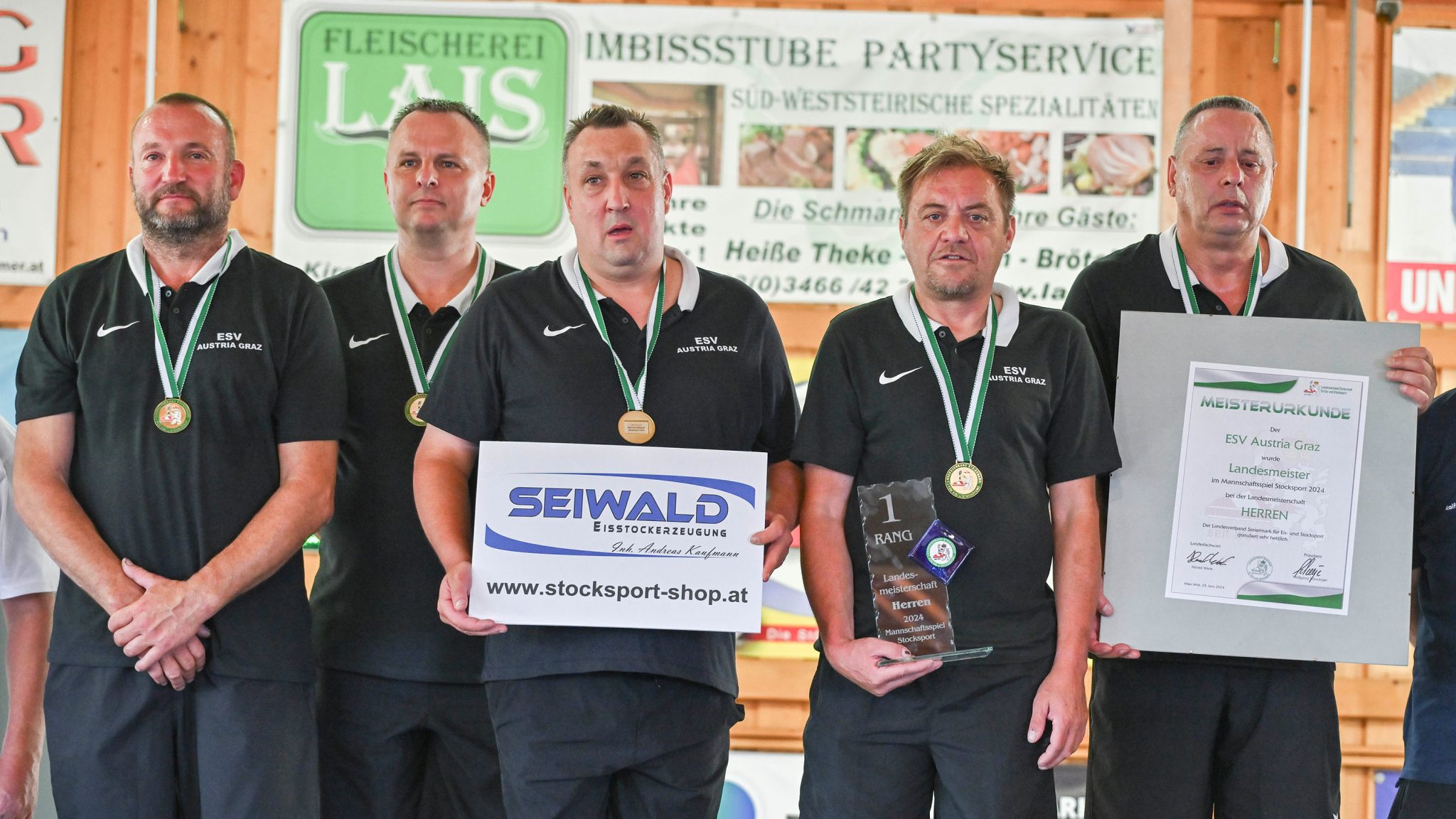 Der ESV Austria Graz ist Landesmeister der Herren im Stocksport